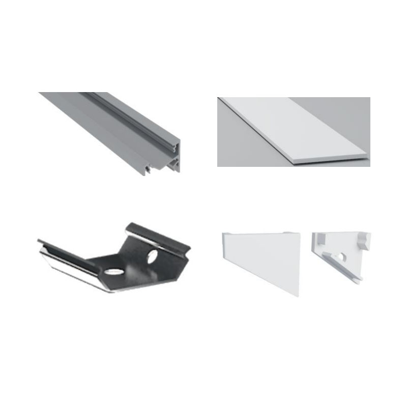 Corner Aluminum LED Light Diffuser Channel For 12mm LED Strip Lighting